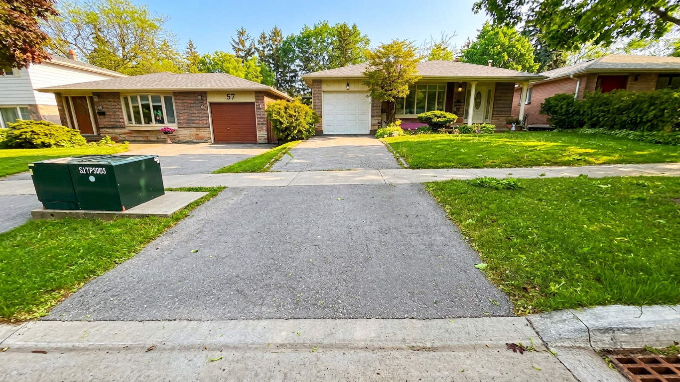 Outdoor driveway or patio photo — starting point for AI design